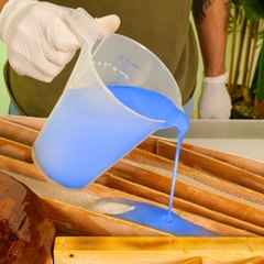 🤩 Gorgeous epoxy resin table design with gold 💛#wood