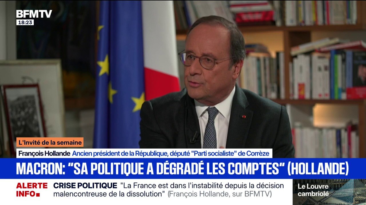 Crise politique: pour François Hollande, ancien président de la République, "c'est Bruno Retailleau qui a mis la pagaille" chez les Républicains