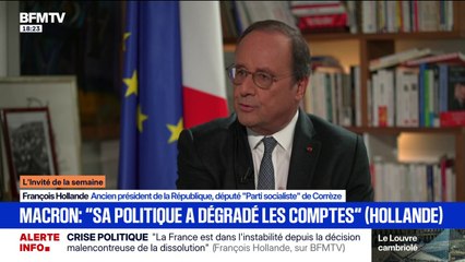 Crise politique: pour François Hollande, ancien président de la République, "c'est Bruno Retailleau qui a mis la pagaille" chez les Républicains