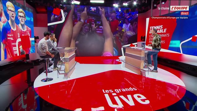 « On a réussi à réaliser ce qu’on voulait », Nathanaël Molin réagit après le titre de champion d’Europe par équipes - Tennis de table - Euro par équipes (H)