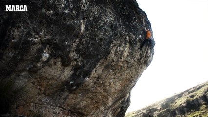 Jorge escala sin cuerda en Patones