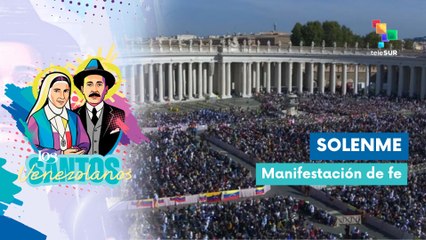 Fieles venezolanos acudieron a la canonización de santos en el vaticano