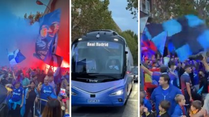 Ambiente caldeado en los aledaños del Coliseum: "P*** Real Madrid*"