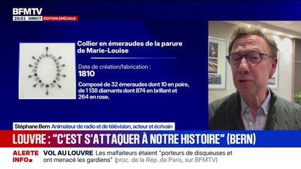 Cambriolage au Louvre: pour Stéphane Bern, écrivain, "s'attaquer au Louvre, c'est s'attaquer à notre histoire"