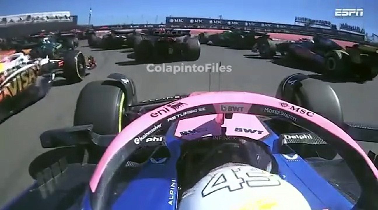 Asi fue la largada de Colapinto en el gran premio EEUU