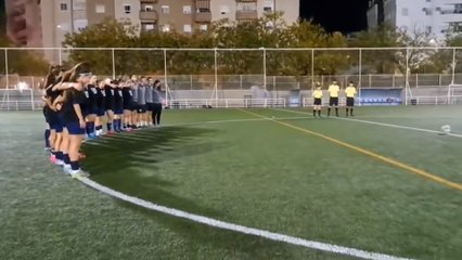 El precioso y sentido homenaje del equipo sénior donde jugaba Sandra Peña
