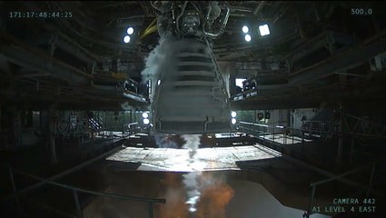 NASA Fires Up RS-25  Artemis Moon Rocket Engine Test For 500 Seconds