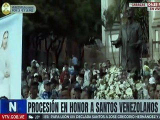 Caraqueños envían mensaje de paz en el marco de la canonización de los Santos venezolanos