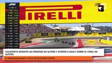 COLAPINTO DESAFIÓ LAS ÓRDENES DE ALPINE Y SUPERÓ A GASLY SOBRE EL FINAL EN AUSTIN