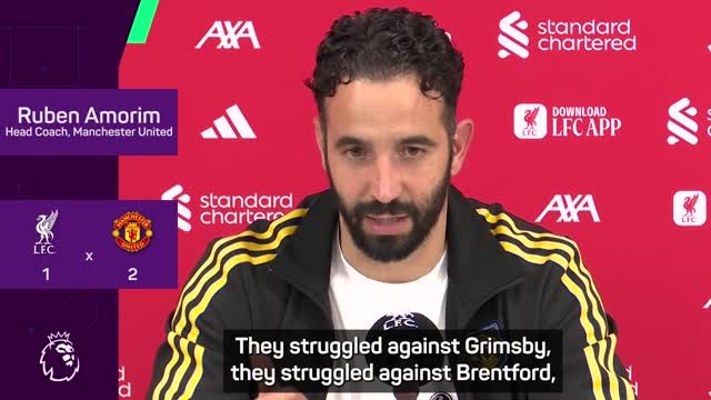 'I'm so lucky' - Amorim hails United support after shock Anfield win