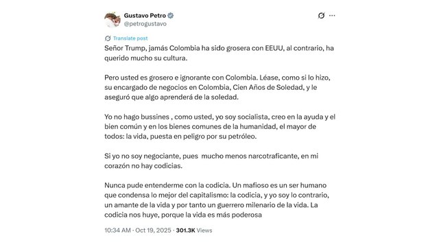 Colombianos opinan sobre las relaciones diplomáticas con Estados Unidos después de que Petro llame ignorante a Trump
