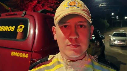 "Encontramos a senhora de 40 anos no chão, com ferimentos incisivos e sinais de agressão na face", relata oficial dos Bombeiros