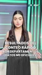 Resultados del conteo rápido (datos no oficiales) por departamento