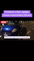 Incidente a Bari Japigia, muore motociclista 22enne