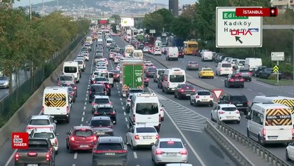 İstanbul'da haftanın ilk iş gününde trafik yoğunluğu yaşanıyor