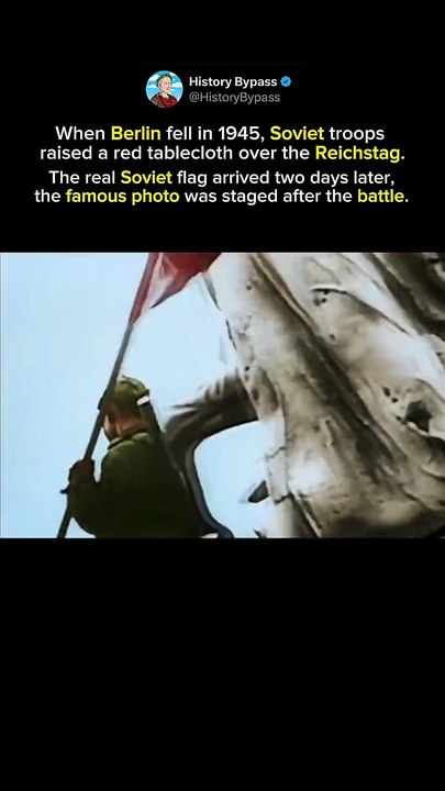 Soviets Raise Their Flag Over Berlin #shorts