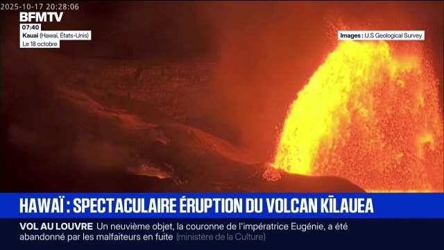 Hawaï: spectaculaire éruption du volcan Kīlauea