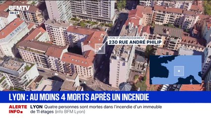Lyon: au moins quatre personnes sont mortes dans un violent incendie qui a touché un immeuble de 10 étages