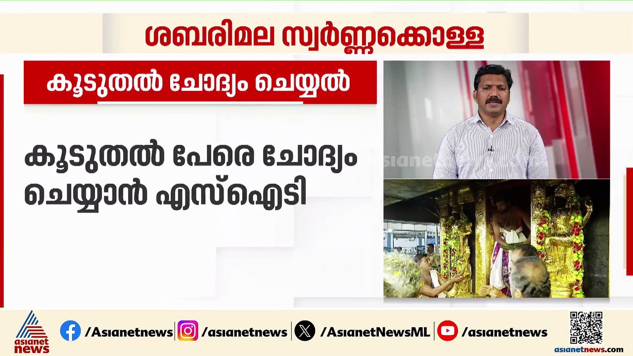 ശബരിമല സ്വർണക്കൊള്ള; കസ്റ്റഡി പൂർത്തിയാകും മുൻപേ ചോദ്യം ചെയ്യാൻ SIT