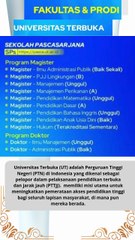 fakultas dan prodi pasca sarjana universitas terbuka