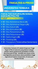 fakultas hukum dan ilmu sosial dan politik universitas terbuka