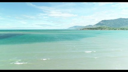 Crystal-clear waters over the coral reef