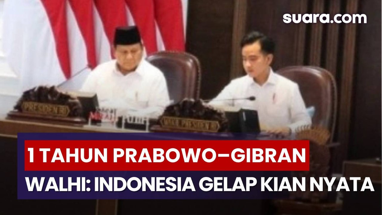 1 Tahun Pemerintahan Prabowo-Gibran, WALHI Ungkap Indonesia Gelap Semakin Nyata