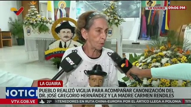 Pueblo de La Guaira realizó vigilia en honor a los Santos José Gregorio Hernández y Carmen Rendiles