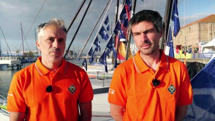 TRANSAT CAFÉ L'OR Le Havre Normandie 2025 -  Interview avec Corentin Douguet & Axel Tréhin  Class40 SNSM, FAITES UN DO