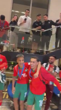 La Selección de Marruecos celebra en el hotel el Mundial sub-20