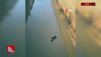 Hatay'da suyla dolu alt geçitte ölümle burun buruna gelen kadını itfaiye kurtardı