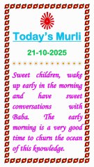 🇲🇰 Today’s Murli 21 October 2025 English| Today Murli in Male Voice |BRAHMA KUMARIS Murli in English