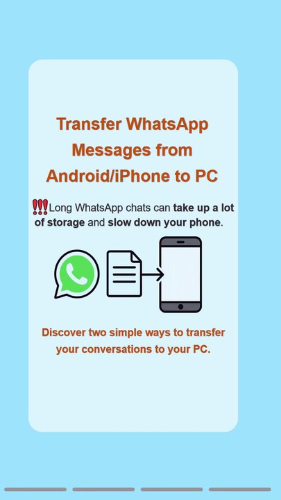 How to Transfer WhatsApp Messages from iPhone to PC