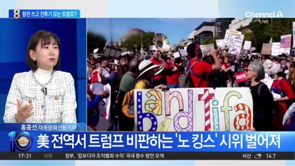 왕관 쓰고 전투기 모는 트럼프?