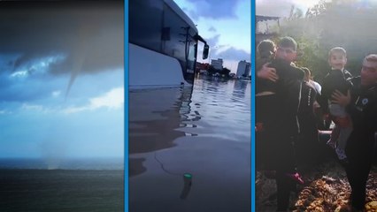 Hatay’da sağanak hayatı felç etti: Otoyol çöktü, yolları su bastı, mahsur kalanlar botla kurtarıldı