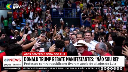 Trump ironiza protestos com vídeo de IA e diz: “Não sou rei”