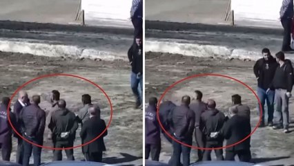 Firenin yüksek uygulandığını söyledi; fabrika sahibine yumruk attı: İşte o anlar!