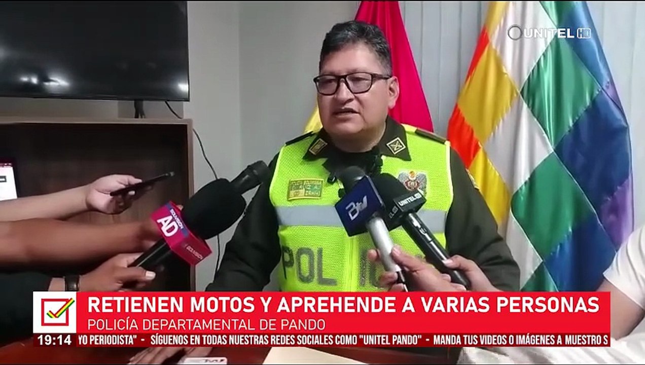10 aprehendidos, cinco arrestados y nueve motocicletas retenidas en Pando durante la jornada electoral