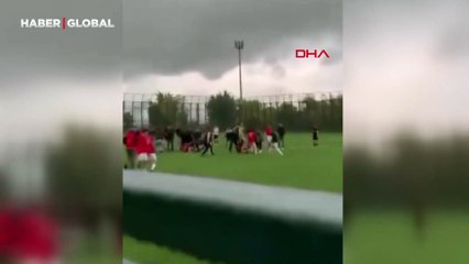 Bursa'da U16 maçındaki kavga! O anlar kamerada