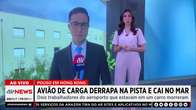 Avião de carga cai no mar em Hong Kong e deixa dois mortos