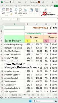 Tips for faster worksheet navigation - Excel Tips and Tricks