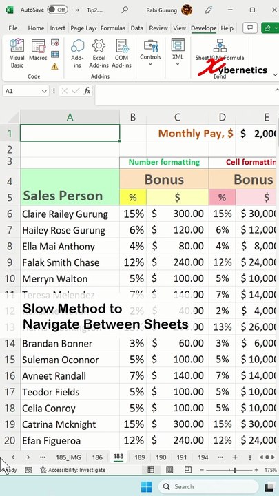 Tips for faster worksheet navigation - Excel Tips and Tricks