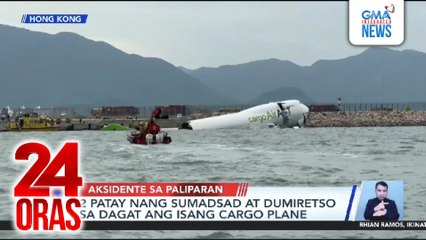 2 patay nang sumadsad at dumiretso sa dagat ang isang cargo plane | 24 Oras