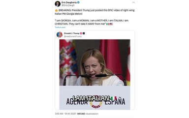 Trump: è polemica sul video MAGA su Giorgia Meloni e la trattativa con gli Usa (che bypassa la UE)
