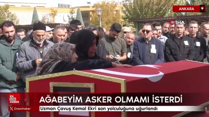 Uzman Çavuş Kemal Ekri son yolculuğuna uğurlandı