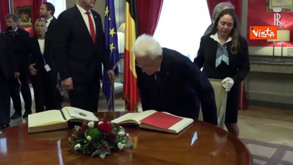 Il Presidente Mattarella visita il Palazzo della Nazione a Bruxelles sede del Parlamento belga