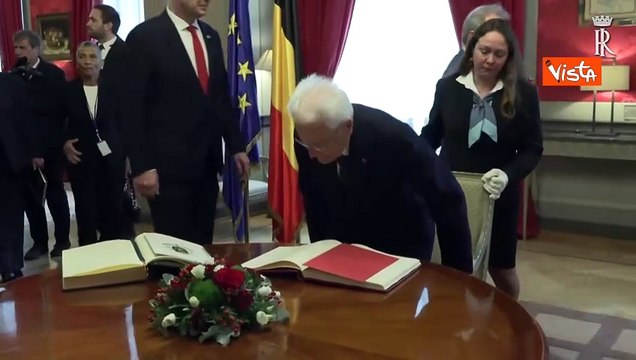 Il Presidente Mattarella visita il Palazzo della Nazione a Bruxelles sede del Parlamento belga
