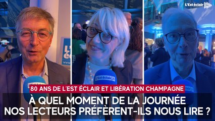 À quel moment de la journée les lecteurs préfèrent-ils lire L'Est éclair et Libération Champagne ?