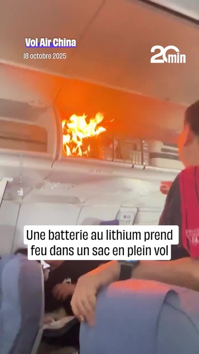 Une batterie au lithium prend feu dans un sac