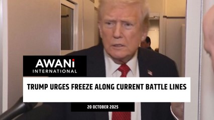 Trump urges freeze along current battle lines